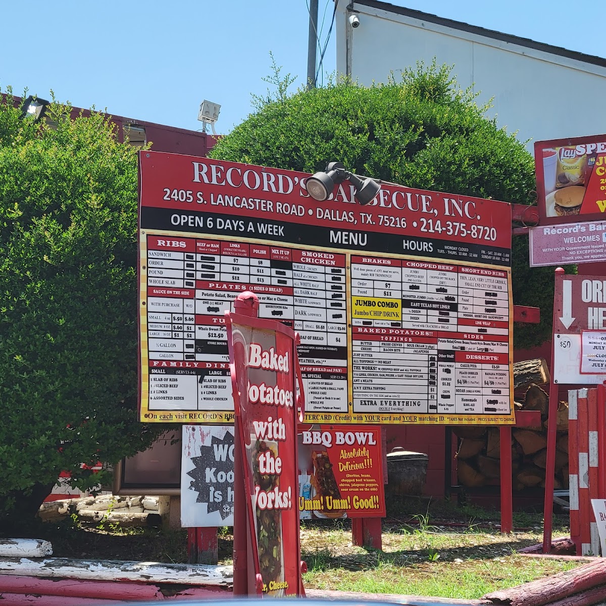 Record's Barbecue Menu - Image 2